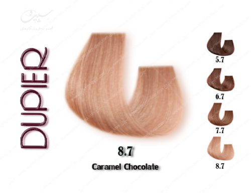 رنگ موی دوپیر شکلاتی کاراملی شماره 8.7