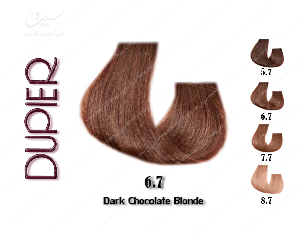 رنگ موی دوپیر بلوند شکلاتی تیره شماره 6.7