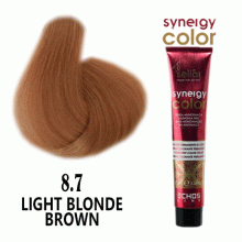 رنگ مو فاقد آمونیاک قهوه ای روشن سینرژی 8.7 اچ اس لاین