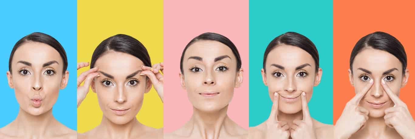 آموزش تصویری حرکات یوگای صورت